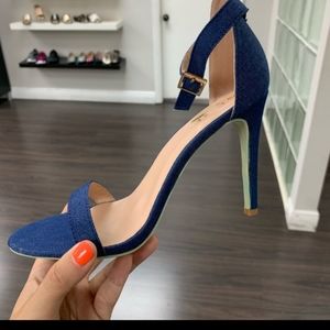 Denim heels